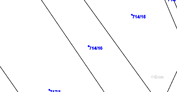 Parcela st. 714/16 v KÚ Modřišice, Katastrální mapa