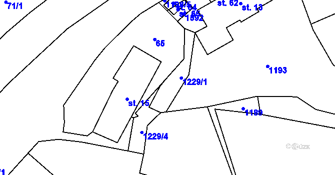 Parcela st. 64/2 v KÚ Čmelíny, Katastrální mapa