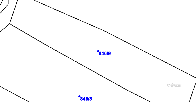 Parcela st. 846/9 v KÚ Mohelnice u Nepomuka, Katastrální mapa