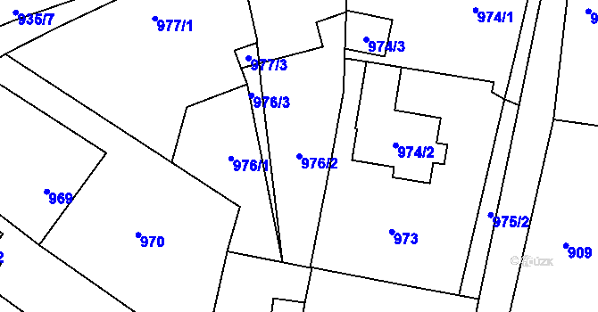Parcela st. 976/2 v KÚ Mohelnice, Katastrální mapa