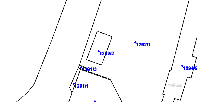 Parcela st. 1292/2 v KÚ Mohelnice, Katastrální mapa