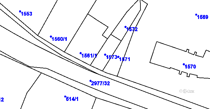 Parcela st. 1573 v KÚ Mohelnice, Katastrální mapa