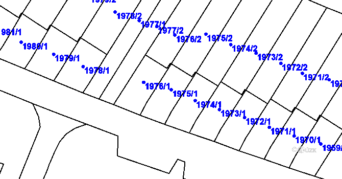 Parcela st. 1975/1 v KÚ Mohelnice, Katastrální mapa