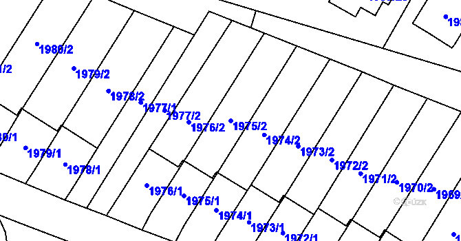Parcela st. 1975/2 v KÚ Mohelnice, Katastrální mapa