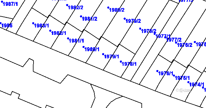 Parcela st. 1979/1 v KÚ Mohelnice, Katastrální mapa