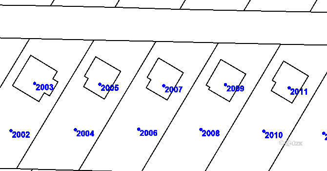 Parcela st. 2007 v KÚ Mohelnice, Katastrální mapa