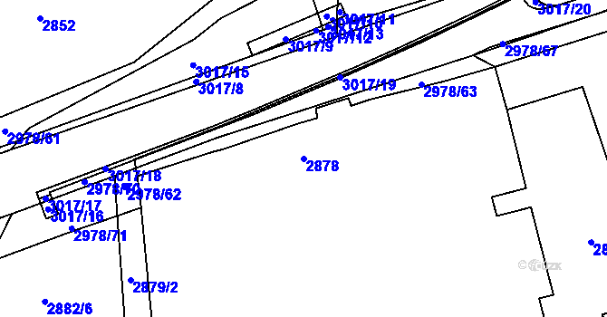 Parcela st. 2878 v KÚ Mohelnice, Katastrální mapa