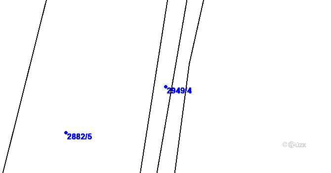 Parcela st. 2949/4 v KÚ Mohelnice, Katastrální mapa