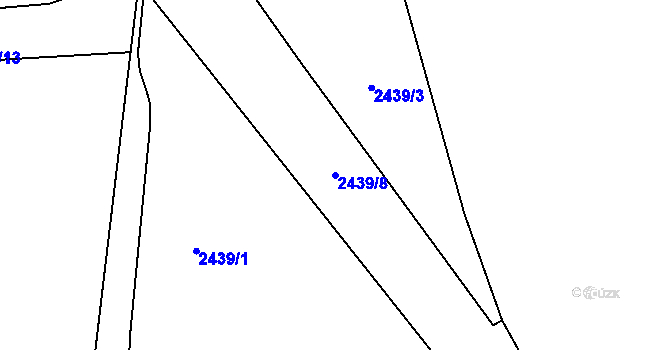 Parcela st. 2439/8 v KÚ Mohelnice, Katastrální mapa
