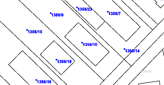 Parcela st. 1356/10 v KÚ Mohelnice, Katastrální mapa