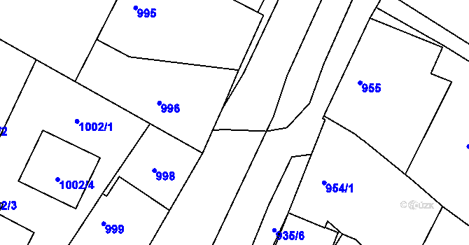 Parcela st. 978/4 v KÚ Mohelnice, Katastrální mapa