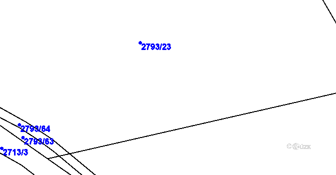 Parcela st. 2793/24 v KÚ Mohelnice, Katastrální mapa