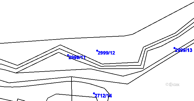 Parcela st. 2999/12 v KÚ Mohelnice, Katastrální mapa