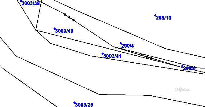 Parcela st. 3003/41 v KÚ Mohelnice, Katastrální mapa
