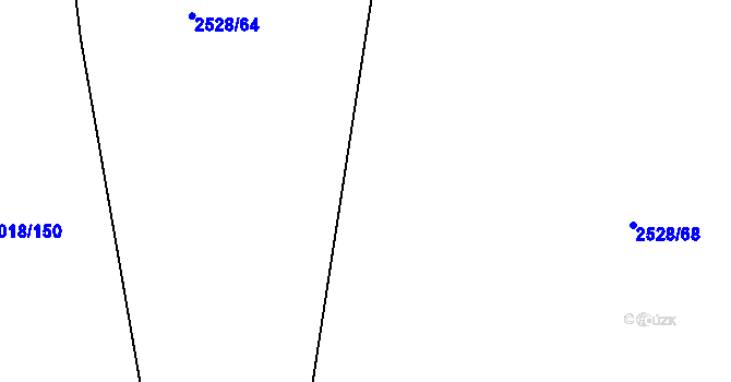 Parcela st. 2528/65 v KÚ Mohelnice, Katastrální mapa