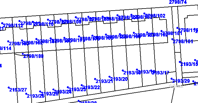 Parcela st. 2798/170 v KÚ Mohelnice, Katastrální mapa