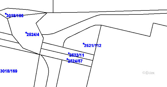 Parcela st. 2521/112 v KÚ Mohelnice, Katastrální mapa