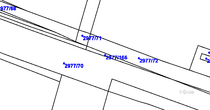 Parcela st. 2977/166 v KÚ Mohelnice, Katastrální mapa