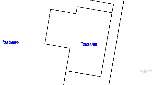Parcela st. 2524/68 v KÚ Mohelnice, Katastrální mapa