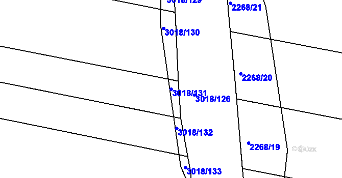Parcela st. 3018/131 v KÚ Mohelnice, Katastrální mapa