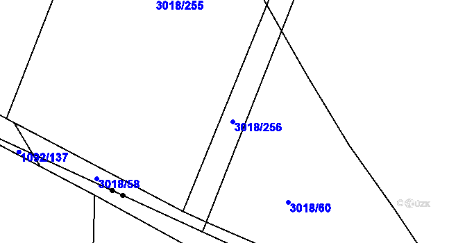 Parcela st. 3018/256 v KÚ Mohelnice, Katastrální mapa