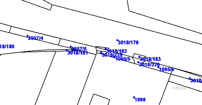 Parcela st. 3018/225 v KÚ Mohelnice, Katastrální mapa