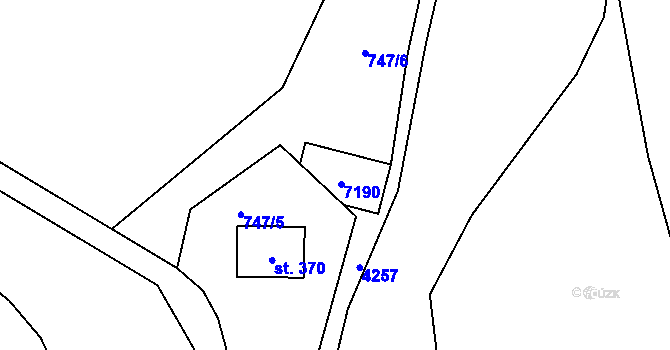 Parcela st. 217 v KÚ Mohelno, Katastrální mapa