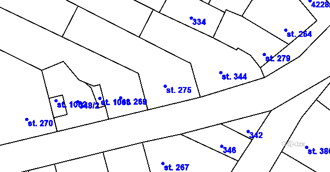 Parcela st. 275 v KÚ Mohelno, Katastrální mapa