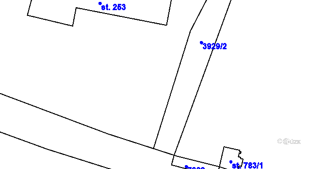 Parcela st. 385 v KÚ Mohelno, Katastrální mapa