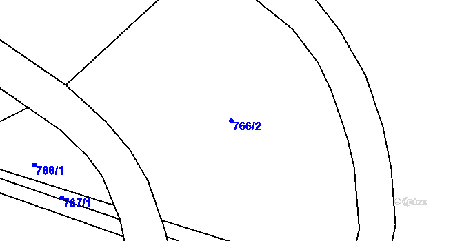 Parcela st. 766/2 v KÚ Mohelno, Katastrální mapa