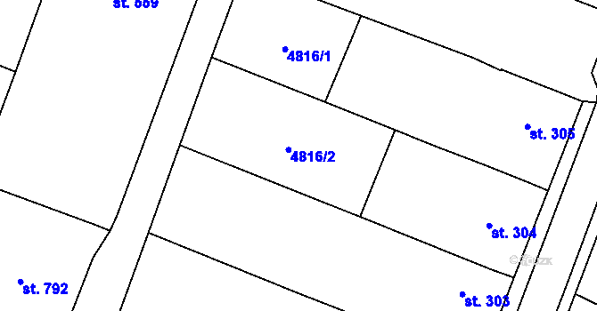 Parcela st. 3235/7 v KÚ Mohelno, Katastrální mapa