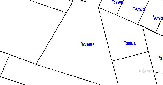 Parcela st. 5356/7 v KÚ Mohelno, Katastrální mapa