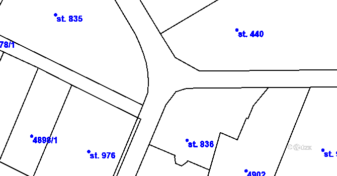 Parcela st. 5737 v KÚ Mohelno, Katastrální mapa