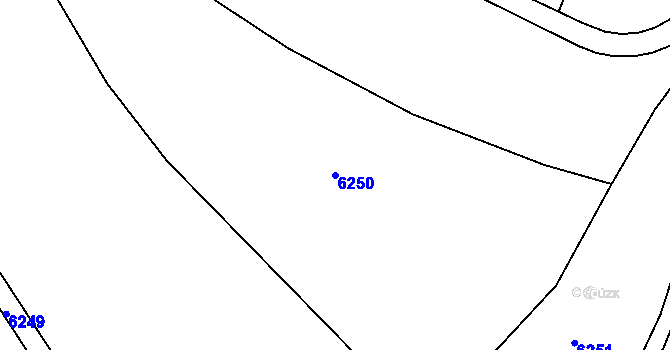 Parcela st. 6250 v KÚ Mohelno, Katastrální mapa