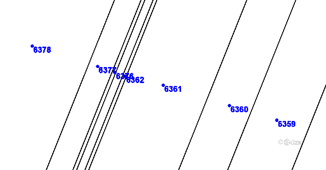 Parcela st. 6361 v KÚ Mohelno, Katastrální mapa
