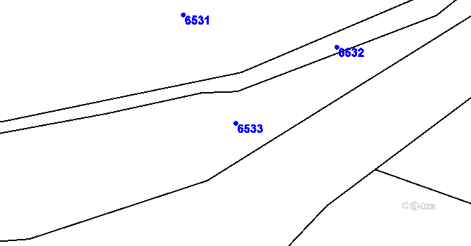 Parcela st. 6533 v KÚ Mohelno, Katastrální mapa