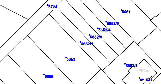 Parcela st. 5652/2 v KÚ Mohelno, Katastrální mapa