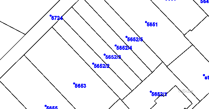 Parcela st. 5652/3 v KÚ Mohelno, Katastrální mapa