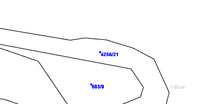 Parcela st. 4256/21 v KÚ Mohelno, Katastrální mapa