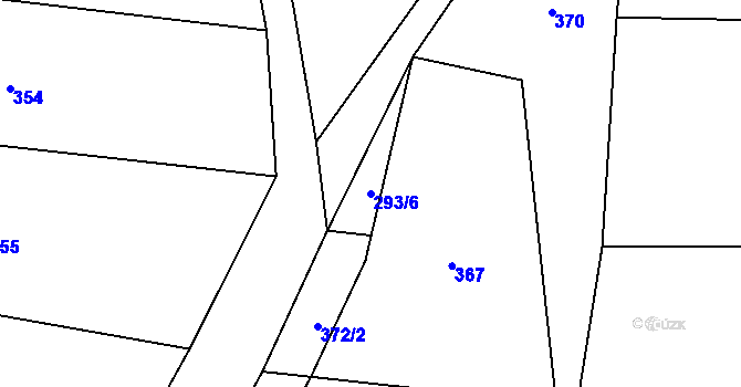 Parcela st. 293/6 v KÚ Mochtín, Katastrální mapa