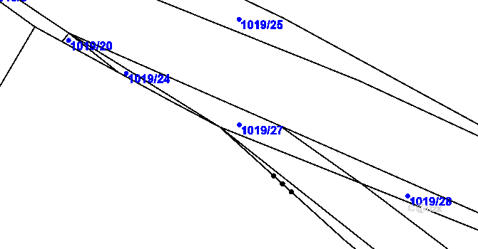 Parcela st. 1019/27 v KÚ Mochtín, Katastrální mapa