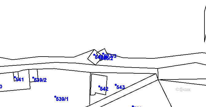 Parcela st. 573/3 v KÚ Mojžíř, Katastrální mapa