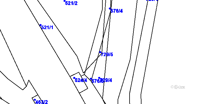 Parcela st. 729/5 v KÚ Mojžíř, Katastrální mapa