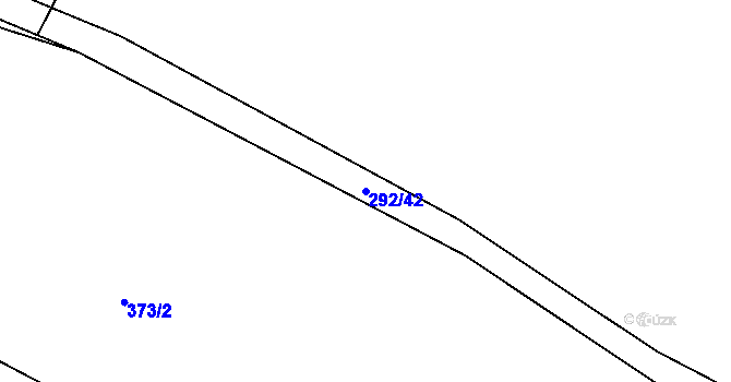 Parcela st. 292/42 v KÚ Mokrovraty, Katastrální mapa