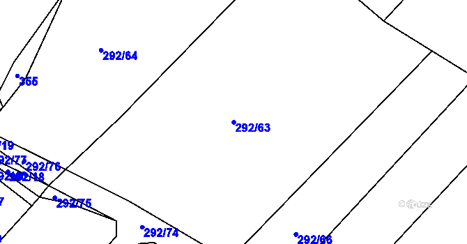 Parcela st. 292/63 v KÚ Mokrovraty, Katastrální mapa