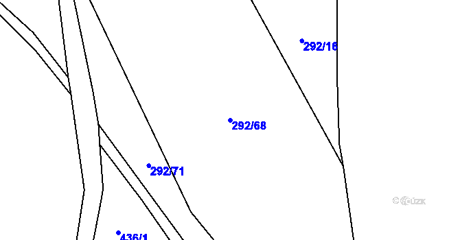 Parcela st. 292/68 v KÚ Mokrovraty, Katastrální mapa