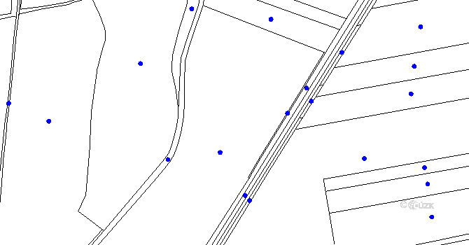 Parcela st. 709/1 v KÚ Mokré, Katastrální mapa