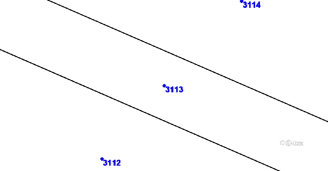 Parcela st. 3113 v KÚ Mokré, Katastrální mapa