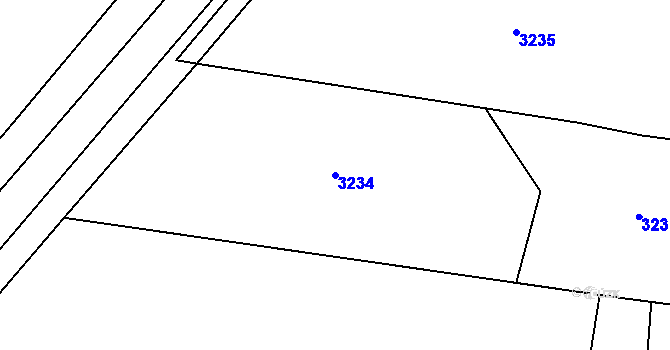 Parcela st. 3234 v KÚ Mokré, Katastrální mapa