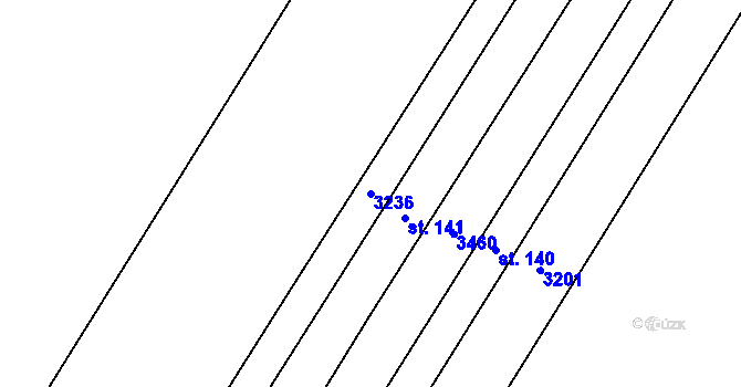 Parcela st. 3236 v KÚ Mokré, Katastrální mapa